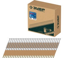 ЗУБР SN21 80 х 3.1 мм, реечные гвозди рифленые оцинкованные, 2010 шт (305396-80)