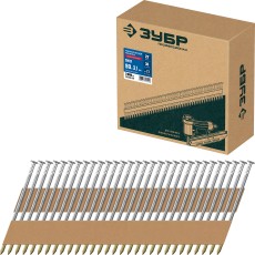 ЗУБР SN21 90 х 3.1 мм, реечные гвозди рифленые оцинкованные, 2010 шт(305396-90)