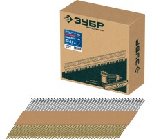 ЗУБР SN34 (D34) 63 х 2.8 мм, реечные гвозди рифленые оцинкованные, 4000 шт (305399-63)