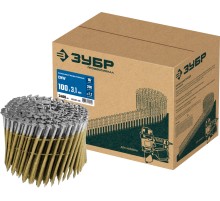 ЗУБР CNW 100 х 3.1 мм, барабанные гвозди рифленые, 2400 шт (305382-100)