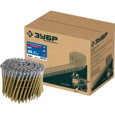 ЗУБР CNW 100 х 3.1 мм, барабанные гвозди рифленые оцинкованные, 2400 шт (305383-100)