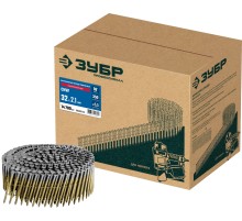 ЗУБР CNW 32 х 2.1 мм, барабанные гвозди рифленые оцинкованные, 14700 шт (305383-32)