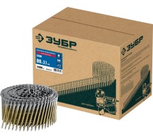 ЗУБР CNW 80 х 3.1 мм, барабанные гвозди рифленые оцинкованные, 3600 шт (305383-80)