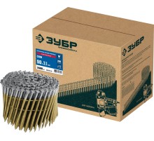 ЗУБР CNW 90 х 3.1 мм, барабанные гвозди рифленые оцинкованные, 3600 шт (305383-90)