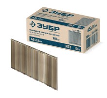 ЗУБР FST 45 х 1.8 мм, финишные гвозди по бетону оцинкованные, калибр 15GA, 1000 шт (305389-45)