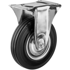 ЗУБР d 125 мм, г/п 100 кг, игольчатый подшипник, резина/металл, неповоротное колесо, Профессионал (30936-125-F)