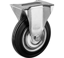 ЗУБР d 160 мм, г/п 145 кг, игольчатый подшипник, резина/металл, неповоротное колесо, Профессионал (30936-160-F)