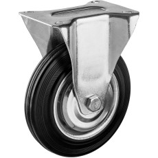 ЗУБР d 160 мм, г/п 145 кг, игольчатый подшипник, резина/металл, неповоротное колесо, Профессионал (30936-160-F)