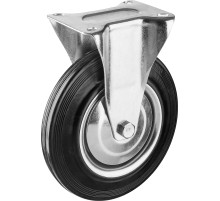 ЗУБР d 200 мм, г/п 185 кг, игольчатый подшипник, резина/металл, неповоротное колесо, Профессионал (30936-200-F)