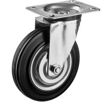 ЗУБР d 160 мм, г/п 145 кг, игольчатый подшипник, резина/металл, поворотное колесо, Профессионал (30936-160-S)