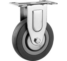 ЗУБР d 100 мм, г/п 65 кг, резина/полипропилен, неповоротное колесо (30956-100-F)