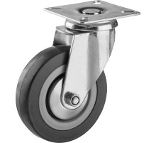 ЗУБР d 100 мм, г/п 65 кг, резина/полипропилен, поворотное колесо (30956-100-S)