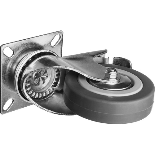 ЗУБР d 75 мм, г/п 50 кг, резина/полипропилен, поворотное колесо c тормозом (30956-75-B)