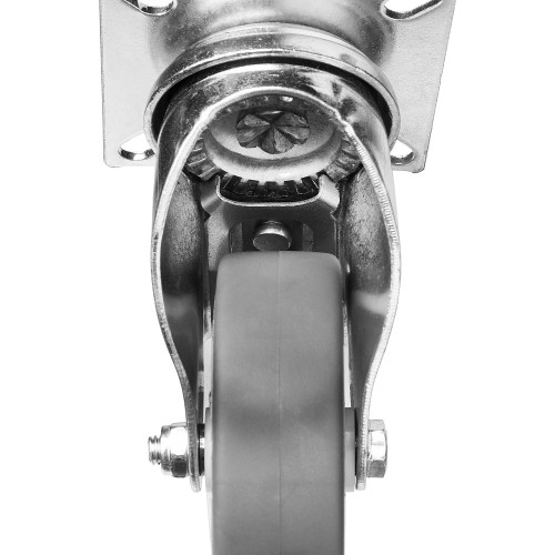 ЗУБР d 75 мм, г/п 60 кг, резина/полипропилен, термопластичное поворотное колесо c тормозом, Профессионал (30946-75-B)