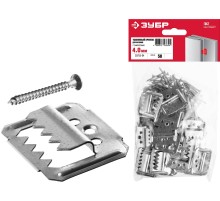 ЗУБР Кляймер-У2, 4 мм, 50 шт, усиленный крепеж для вагонки с саморезами (30755-04)