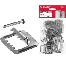 ЗУБР Кляймер-У2, 7 мм, 50 шт, усиленный крепеж для вагонки с саморезами (30755-07)