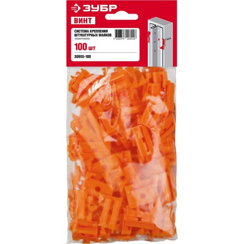 ЗУБР ВИНТ-100, 100 шт, система крепления штукатурных маяков (30955-100)