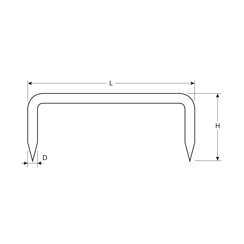 ЗУБР 200 x 70 x 8 мм, 100 шт, строительная скоба кованая (311165-200-70)