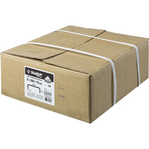 ЗУБР 300 x 70 x 8 мм, 100 шт, строительная скоба кованая (311165-300-70)