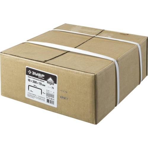 ЗУБР 300 x 70 x 10 мм, 75 шт, строительная скоба кованая (311175-300-70)