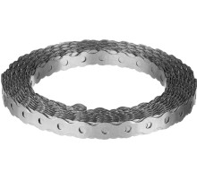 ЗУБР Волна, 17 x 0.5 мм, 25 м, цинк, перфорированная вентиляционная лента (310246-17)