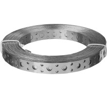 ЗУБР ПВЛ, 12 x 0.5 мм, 25 м, цинк, перфорированная вентиляционная лента прямая (310247-12-05)