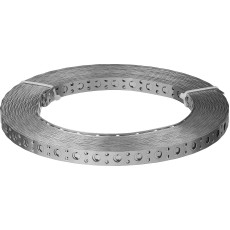 ЗУБР ПВЛ, 20 x 0.5 мм, 25 м, цинк, перфорированная вентиляционная лента прямая (310247-20-05)