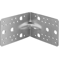 ЗУБР УКУ-2.0, 90 x 130 x 130 x 2 мм, цинк, усиленный крепежный уголок (310116-90-130)