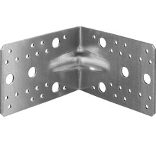 ЗУБР УКУ-2.5, 90 x 130 x 130 x 2.5 мм, цинк, усиленный крепежный уголок (31011-130)