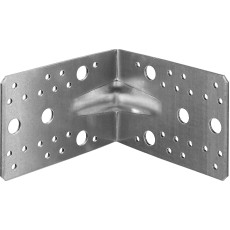 ЗУБР УКУ-2.5, 90 x 130 x 130 x 2.5 мм, цинк, усиленный крепежный уголок (31011-130)