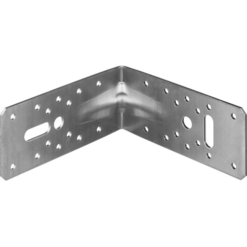 ЗУБР УКУ-2.5, 65 x 145 x 145 x 2.5 мм, цинк, усиленный крепежный уголок (31011-145)