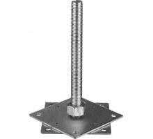 ЗУБР 140 x 140 x 250 мм x М24, цинк, анкерная регулировочная стойка (310266-140)