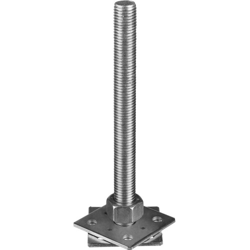 ЗУБР 80 x 80 x 250 мм, x М24, цинк, анкерная регулировочная стойка (310266-80)