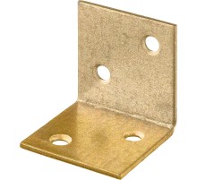 ЗУБР УМШ-2.0, 25 x 25 x 25 x 2 мм, желтый цинк, широкий мебельный уголок (31033-25)