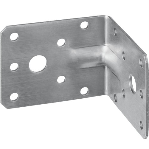 ЗУБР УНКУ-2.0, 55 x 70 x 70 x 2 мм, усиленный нержавеющий крепежный уголок, Профессионал (310516-55)