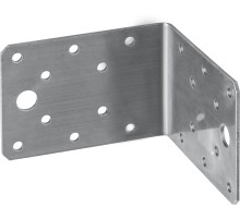 ЗУБР НКУ-2.0, 65 x 90 x 90 x 2 мм, нержавеющий крепежный уголок, Профессионал (310526-65)