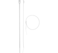 ЗУБР КОБРА, 2.5 x 155 мм, нейлон РА66, 50 шт, белые, кабельные стяжки с плоским замком, Профессионал (30930-25-155)