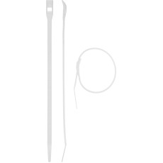 ЗУБР КОБРА, 3.6 x 150 мм, нейлон РА66, 50 шт, белые, кабельные стяжки с плоским замком, Профессионал (30930-36-150)