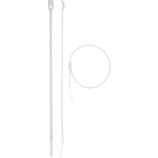 ЗУБР КОБРА, 3.6 x 205 мм, нейлон РА66, 50 шт, белые, кабельные стяжки с плоским замком, Профессионал (30930-36-205)