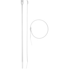 ЗУБР КОБРА, 4.6 x 280 мм, нейлон РА66, 25 шт, белые, кабельные стяжки с плоским замком, Профессионал (30930-46-280)