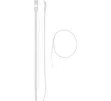 ЗУБР КОБРА, 7.6 x 280 мм, нейлон РА66, 10 шт, белые, кабельные стяжки с плоским замком, Профессионал (30930-76-280)