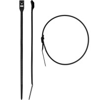 ЗУБР КОБРА, 2.5 x 110 мм, нейлон РА66, 50 шт, черные, кабельные стяжки с плоским замком, Профессионал (30935-25-110)