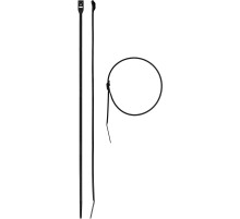 ЗУБР КОБРА, 3.6 x 205 мм, нейлон РА66, 50 шт, черные, кабельные стяжки с плоским замком, Профессионал (30935-36-205)