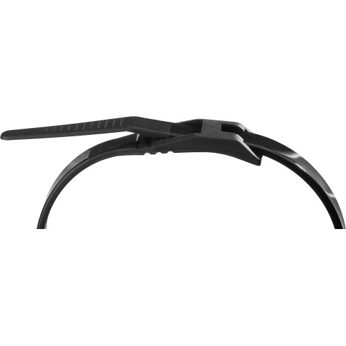 ЗУБР КОБРА, 3.6 x 205 мм, нейлон РА66, 50 шт, черные, кабельные стяжки с плоским замком, Профессионал (30935-36-205)