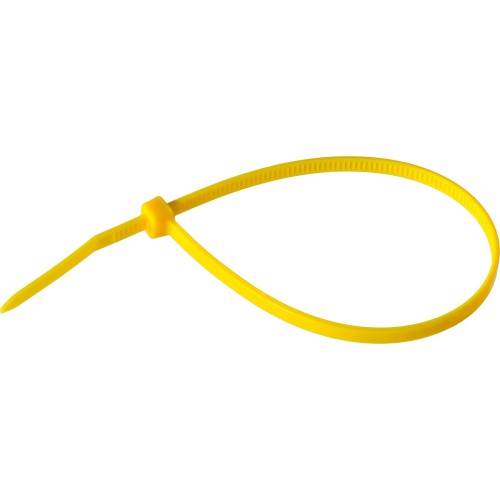 ЗУБР КС-Ж1, 3.6 x 200 мм, нейлон РА66, 100 шт, желтые, кабельные стяжки, Профессионал (309050-36-200)