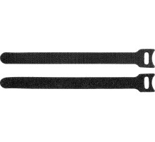 ЗУБР ВЕЛЬКРО, 16 x 210 мм, нейлон РА66, 10 шт, черные, кабельные стяжки-липучки, Профессионал (30932-10)