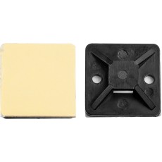 ЗУБР ПХС, 20 x 20 мм, нейлон, 100 шт, черная, самоклеющаяся площадка под хомут-стяжку (30917-20)