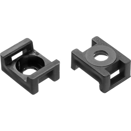 ЗУБР ПХС-У, 16 x 23 мм, нейлон, 100 шт, черная, усиленная площадка под хомут-стяжку (30921)