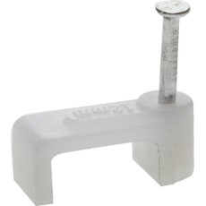 ЗУБР СД-П, 10 мм, 40 шт, прямоугольная скоба-держатель с оцинкованным гвоздем, Профессионал (45112-10)