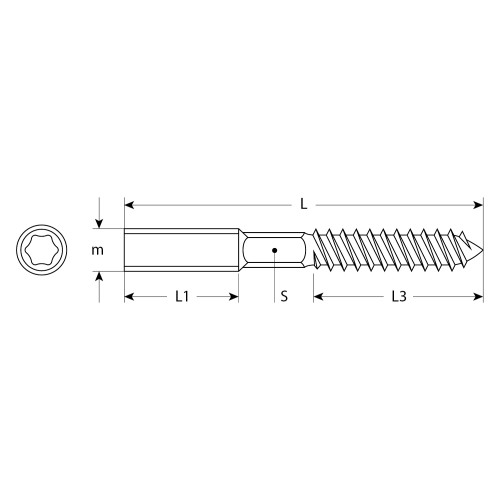 ЗУБР М10 x 100 мм, 600 шт, сантехническая шпилька (37870-10-100-600)